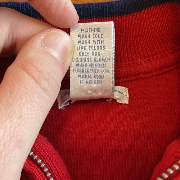Ralph Lauren Kids Boys Toddler Size 12 Months Red Pullover Sweater Quarter Zip - Picture 6 of 6